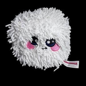 Squeezamals World of Food White Shaggy Plush Face Pillow 2021 Cute Kawaii